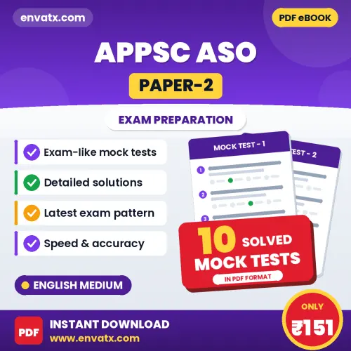APPSC ASO (Paper-2) Mock Test PDF in English – 10 Full-Length Mock Tests with Answer Key