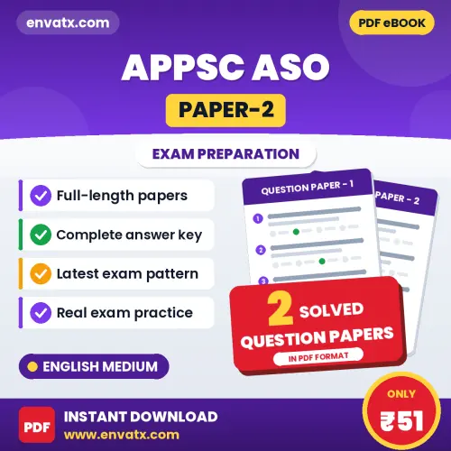 APPSC ASO (Paper-2) Question Paper PDF in English – 2 Full-Length Question Papers with Answer Key