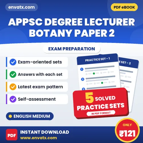 Boost Your APPSC Degree Lecturer Botany Paper 2 Exam Score with 5 Solved Practice Sets in English – PDF eBook