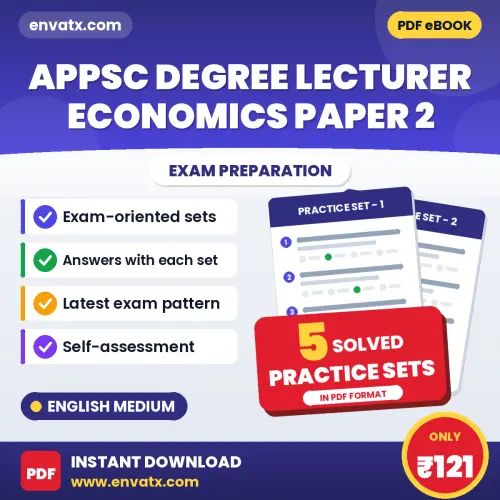 Practice for APPSC Degree Lecturer Economics Paper 2 Exam at Home – 5 Practice Sets PDF in English with Answers