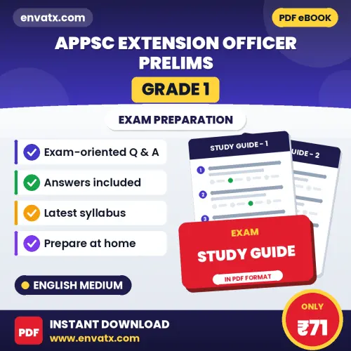 APPSC Extension Officer (Grade 1) Prelims Exam Guide PDF in English – Important Questions for Quick Revision