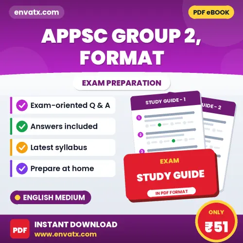 APPSC Group 2, Format Exam Guide PDF in English – Important Questions for Quick Revision