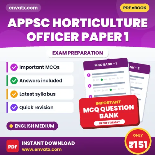 Download APPSC Horticulture Officer Paper 1 Exam MCQ PDF in English – Important Objective Questions with Answers