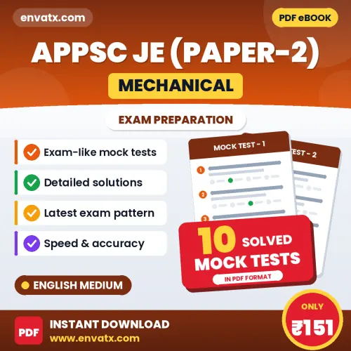 APPSC JE (Mechanical) (Paper-2) Mock Test PDF in English – 10 Full-Length Mock Tests with Answer Key