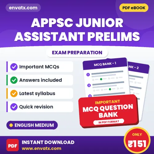 Crack APPSC Junior Assistant Prelims Exam with This MCQ Practice Book PDF in English – Instant Download