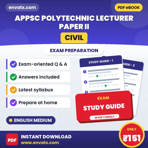 APPSC Polytechnic Lecturer Paper II (Civil) Exam Guide PDF in English – Important Questions for Quick Revision