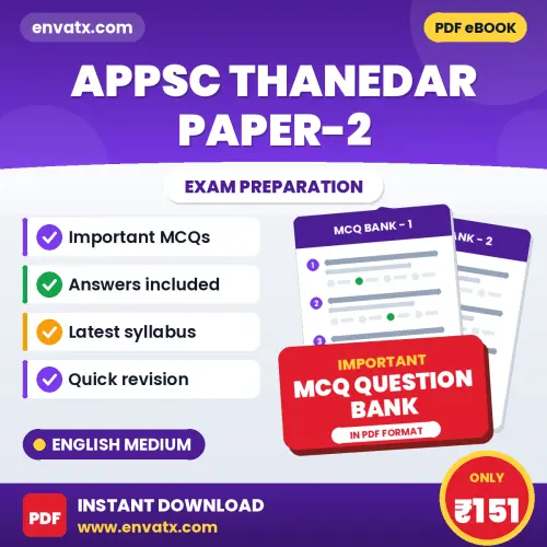 Best MCQ eBook for APPSC Thanedar Paper-2 Exam in English | Selected Questions with Answer Key