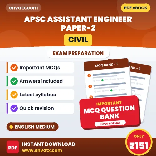 Prepare for APSC Assistant Engineer Paper-2 (Civil) Exam with Multiple Choice Questions & Answers PDF in English