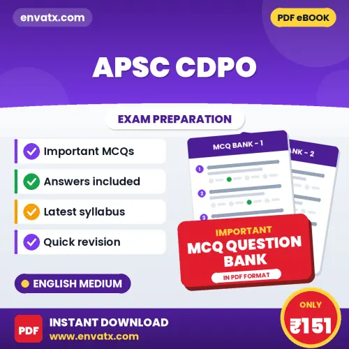 Download APSC CDPO Exam MCQ PDF in English – Important Objective Questions with Answers