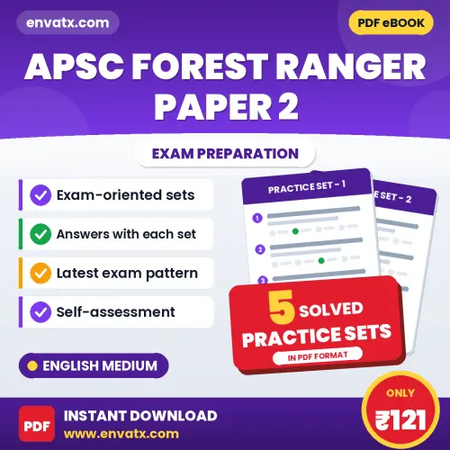 Download 5 APSC Forest Ranger Paper 2 Practice Sets PDF (English) Based on the Latest Exam Pattern