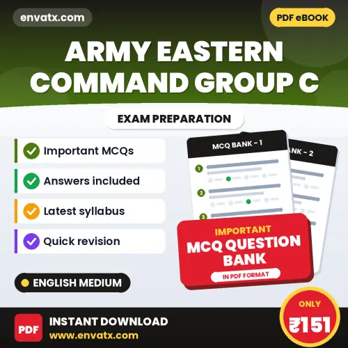 Buy Army Eastern Command Group C Exam Objective Type Questions eBook in English – Latest Pattern MCQ Collection