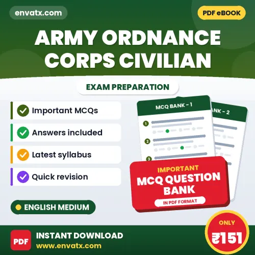 Crack Army Ordnance Corps Civilian Exam with This MCQ Practice Book PDF in English – Instant Download