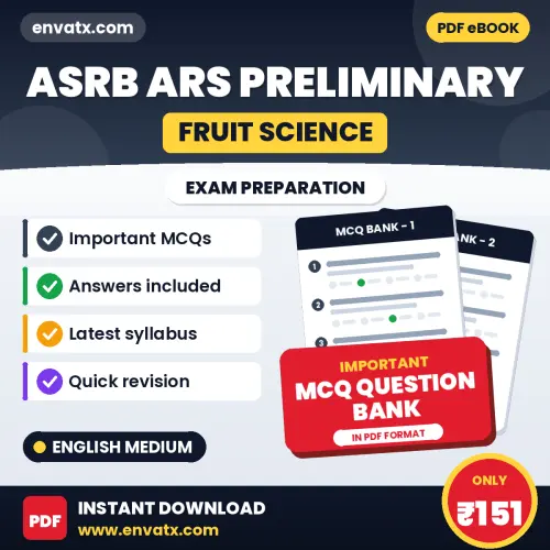 Crack ASRB ARS (Fruit Science) Preliminary Exam with This MCQ Practice Book PDF in English – Instant Download