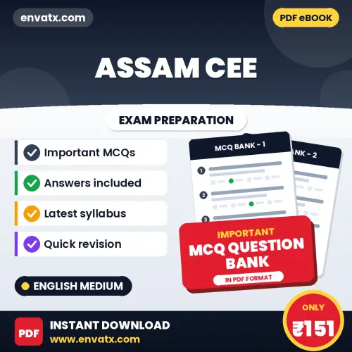 Assam CEE Important MCQs with Answers (English) – Digital Question Bank for Exam Preparation