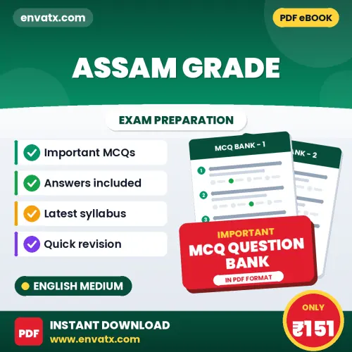 Assam Grade Exam Objective Question Bank (English): Solved MCQs Based on the Latest Syllabus