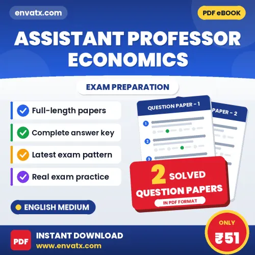 Assistant Professor Economics Question Paper PDF in English – 2 Full-Length Question Papers with Answer Key