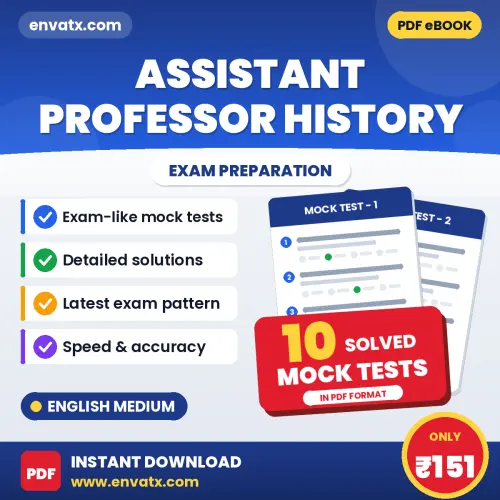 Practice for Assistant Professor History Exam at Home – 10 Mock Tests PDF in English with Answers