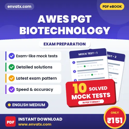 AWES PGT Biotechnology Mock Test PDF in English – 10 Full-Length Mock Tests with Answer Key