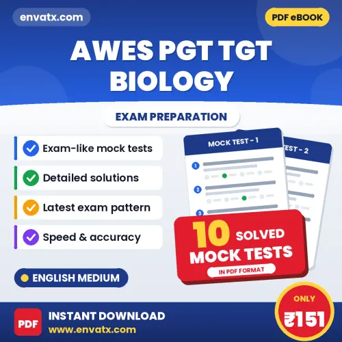 Boost Your AWES PGT TGT Biology Exam Score with 10 Solved Mock Tests in English – PDF eBook