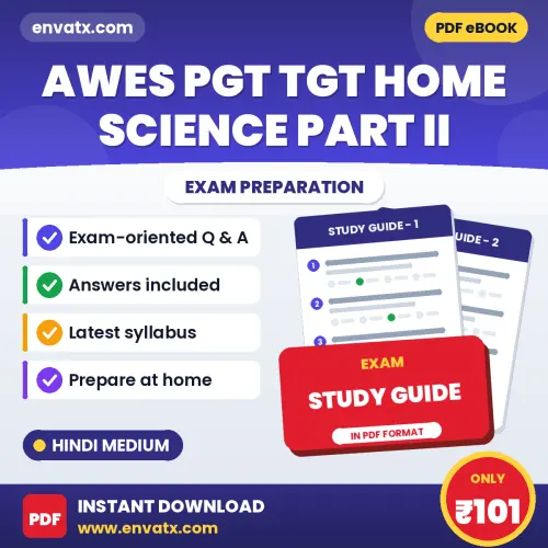 AWES PGT TGT Home Science Part II Exam Guide PDF in Hindi – Important Questions for Quick Revision