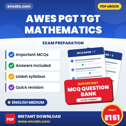 Buy AWES PGT TGT Mathematics Exam Objective Type Questions eBook in English – Latest Pattern MCQ Collection