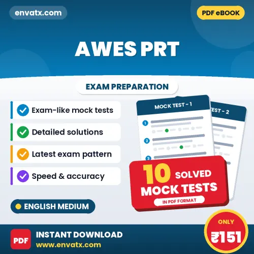 AWES PRT Mock Test PDF in English – 10 Full-Length Mock Tests with Answer Key