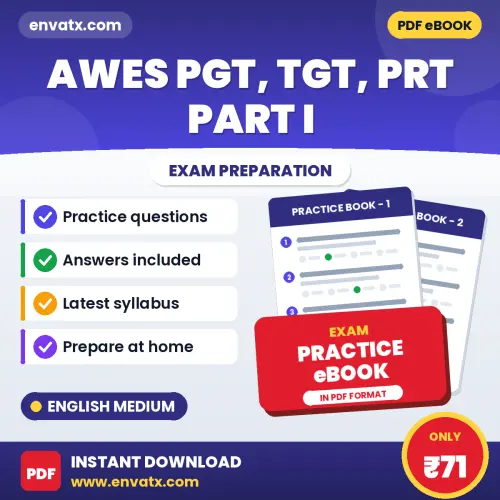 Best Digital Book for AWES PGT, TGT, PRT Part I Exam in English | Latest Syllabus-Based Practice Questions