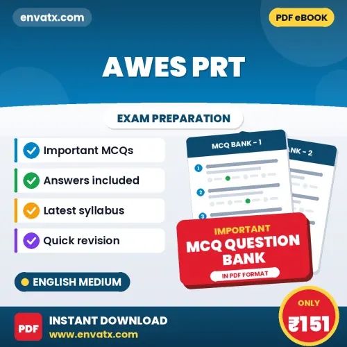 AWES PRT Exam Objective Question Bank (English): Solved MCQs Based on the Latest Syllabus