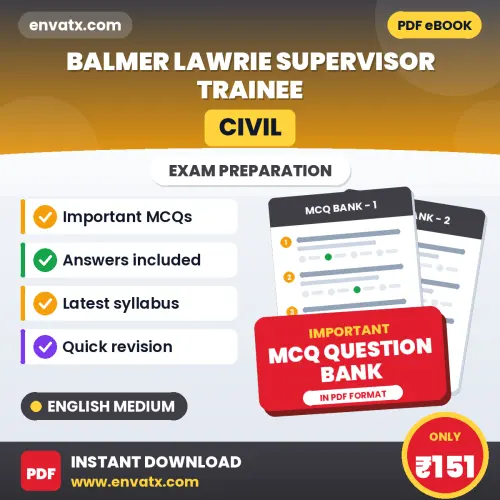 Prepare for Balmer Lawrie Supervisor Trainee (Civil) Exam with Multiple Choice Questions & Answers PDF in English