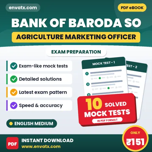 Bank of Baroda SO (Agriculture Marketing Officer) Mock Test PDF in English – 10 Full-Length Mock Tests with Answer Key