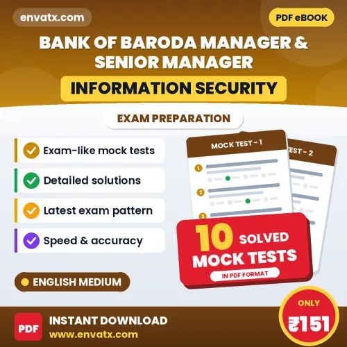 Bank of Baroda Manager & Senior Manager (Information Security) Mock Test PDF in English – 10 Full-Length Mock Tests with Answer Key