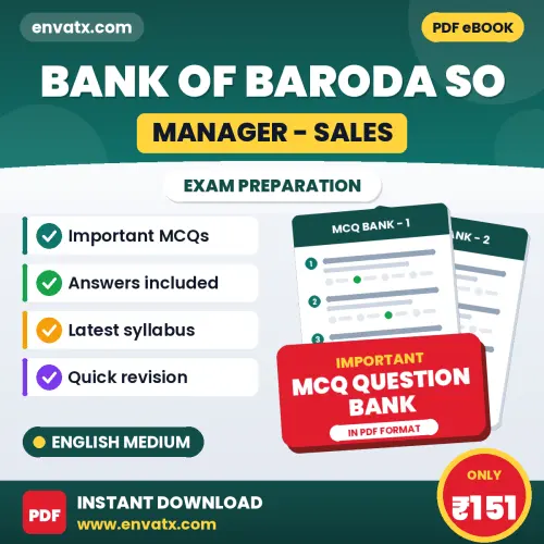 Prepare for Bank of Baroda SO (Manager - Sales) Exam with Multiple Choice Questions & Answers PDF in English