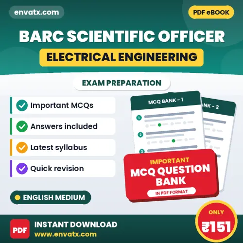 Best MCQ eBook for BARC SCIENTIFIC OFFICER (ELECTRICAL ENGINEERING) Exam in English | Selected Questions with Answer Key