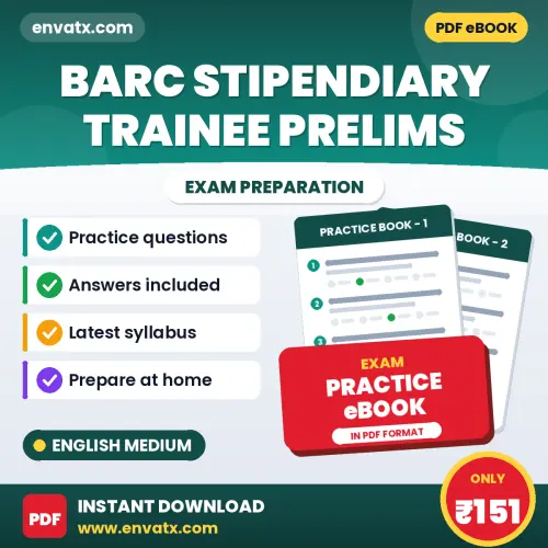BARC Stipendiary Trainee Prelims Exam eBook PDF in English – Complete Practice Material for Smart Preparation