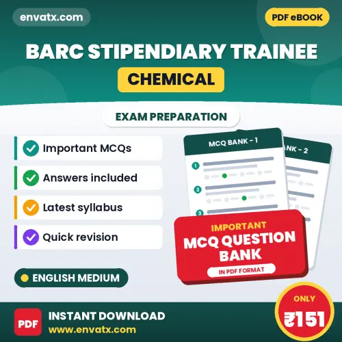 Prepare for BARC Stipendiary Trainee (Chemical) Exam with Multiple Choice Questions & Answers PDF in English