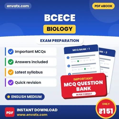 Best MCQ eBook for BCECE (Biology) Exam in English | Selected Questions with Answer Key