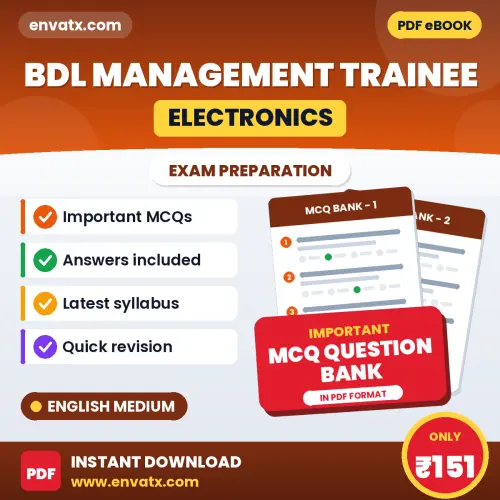 Crack BDL Management Trainee (Electronics) Exam with This MCQ Practice Book PDF in English – Instant Download