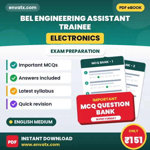 Best MCQ eBook for BEL Engineering Assistant Trainee (Electronics) Exam in English | Selected Questions with Answer Key