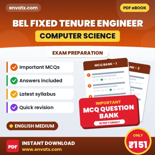 Best MCQ eBook for BEL Fixed Tenure Engineer (Computer Science) Exam in English | Selected Questions with Answer Key