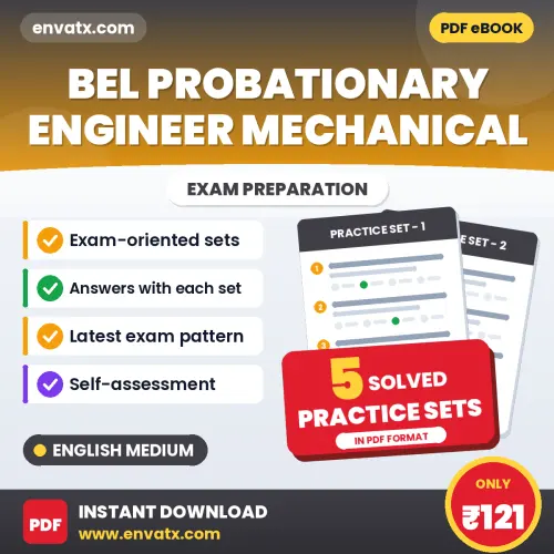 BEL Probationary Engineer Mechanical Practice Set PDF in English – 5 Full-Length Practice Sets with Answer Key
