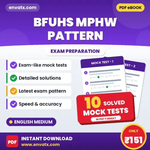 Boost Your BFUHS MPHW Pattern Exam Score with 10 Solved Mock Tests in English – PDF eBook