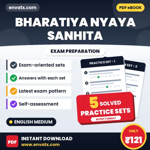 Bharatiya Nyaya Sanhita Practice Set PDF in English – 5 Full-Length Practice Sets with Answer Key