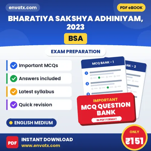Download Bharatiya Sakshya Adhiniyam, 2023 (BSA) Exam MCQ PDF in English – Important Objective Questions with Answers