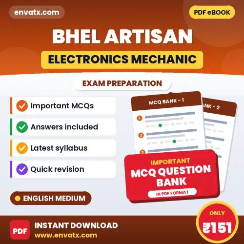 Prepare for BHEL Artisan (Electronics Mechanic) Exam with Multiple Choice Questions & Answers PDF in English