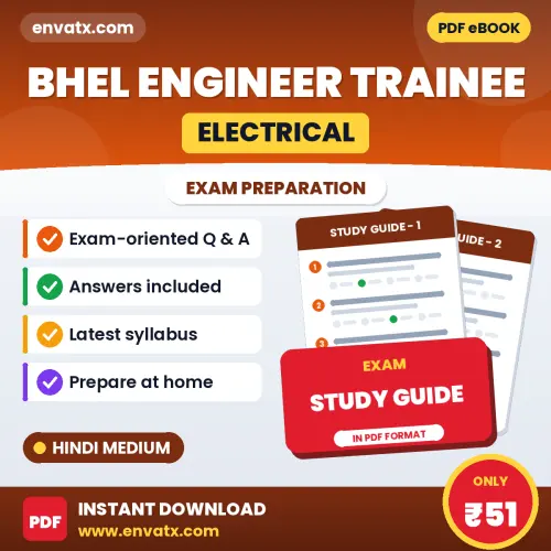 BHEL Engineer Trainee (Electrical) Study eBook (Hindi): Exam-Oriented Questions with Answers in PDF