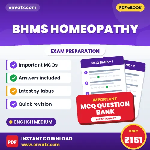 Crack BHMS Homeopathy Exam with This MCQ Practice Book PDF in English – Instant Download