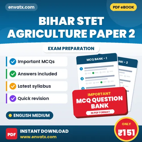 Crack Bihar STET Agriculture Paper 2 Exam with This MCQ Practice Book PDF in English – Instant Download