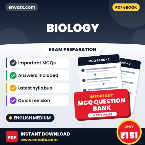Best MCQ eBook for BIOLOGY Exam in English | Selected Questions with Answer Key
