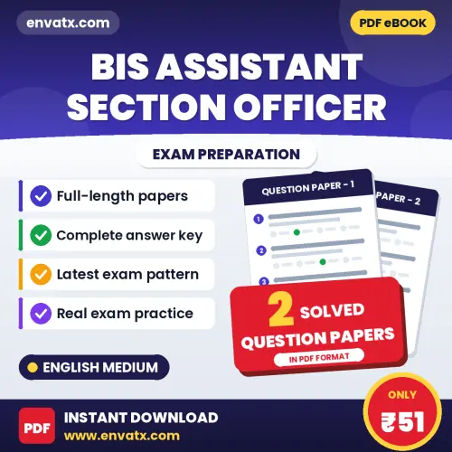 BIS Assistant Section Officer Question Paper PDF in English – 2 Full-Length Question Papers with Answer Key