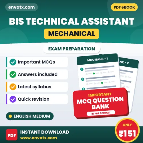 Crack BIS Technical Assistant (Mechanical) Exam with This MCQ Practice Book PDF in English – Instant Download